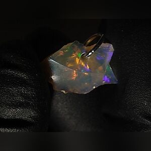 Natural Orangish Base "Fire Opal" Pendant